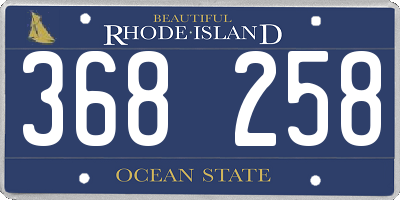 RI license plate 368258