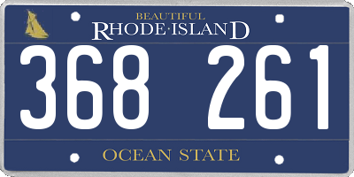 RI license plate 368261