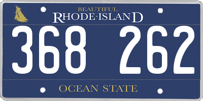 RI license plate 368262