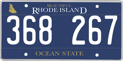 RI license plate 368267