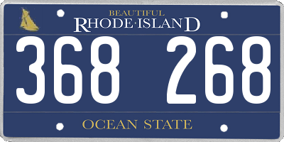 RI license plate 368268