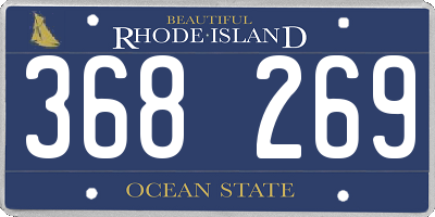 RI license plate 368269