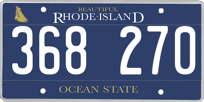 RI license plate 368270