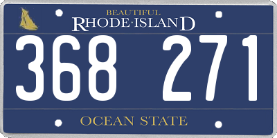 RI license plate 368271