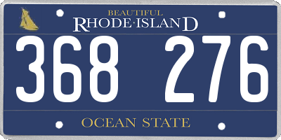 RI license plate 368276