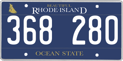 RI license plate 368280
