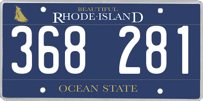 RI license plate 368281