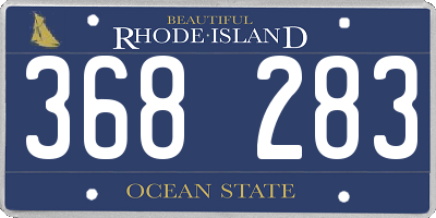 RI license plate 368283