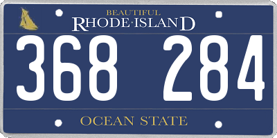 RI license plate 368284