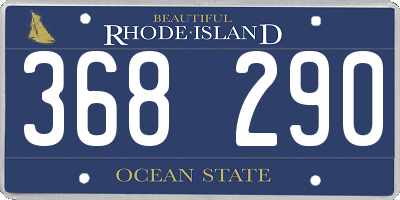 RI license plate 368290