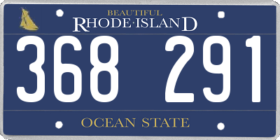 RI license plate 368291