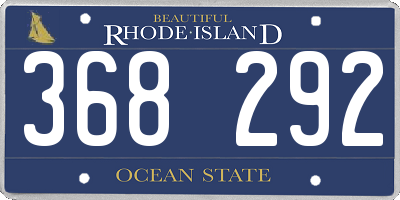 RI license plate 368292