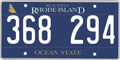 RI license plate 368294