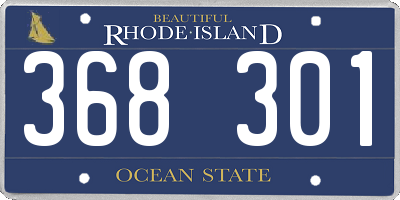 RI license plate 368301