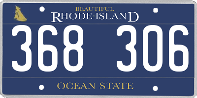 RI license plate 368306