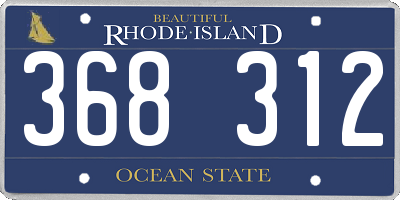 RI license plate 368312