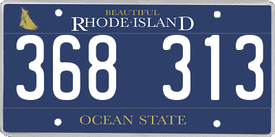 RI license plate 368313
