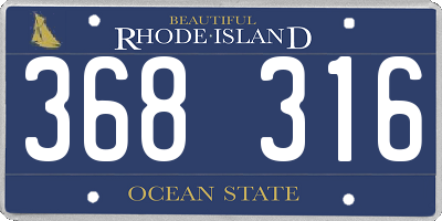 RI license plate 368316