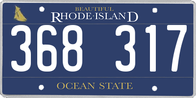 RI license plate 368317