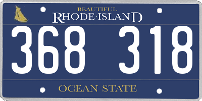 RI license plate 368318
