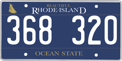 RI license plate 368320