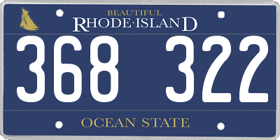 RI license plate 368322