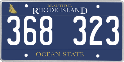 RI license plate 368323