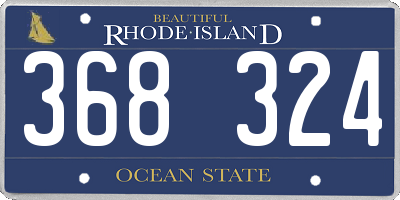 RI license plate 368324
