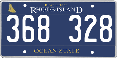 RI license plate 368328