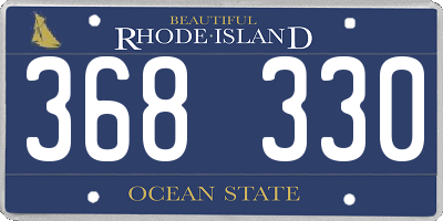 RI license plate 368330