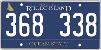 RI license plate 368338