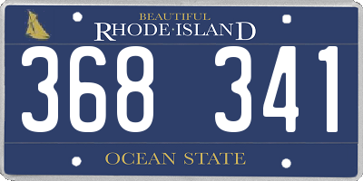 RI license plate 368341