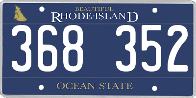 RI license plate 368352