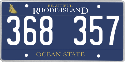 RI license plate 368357