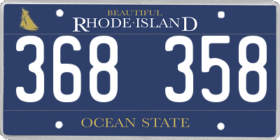 RI license plate 368358