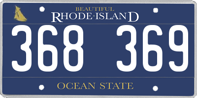 RI license plate 368369
