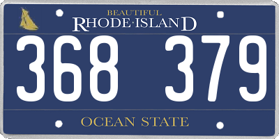RI license plate 368379