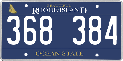 RI license plate 368384