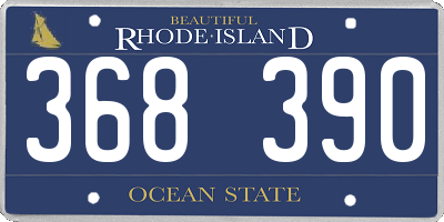 RI license plate 368390