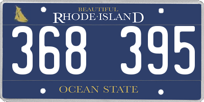 RI license plate 368395