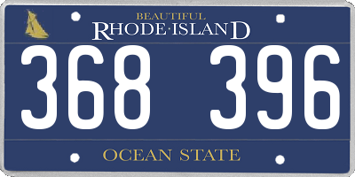 RI license plate 368396