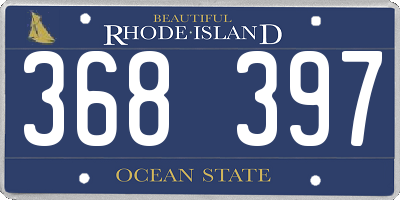RI license plate 368397
