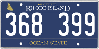 RI license plate 368399