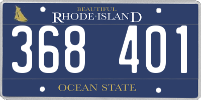 RI license plate 368401