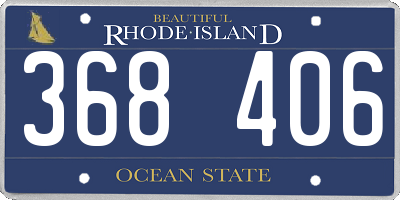 RI license plate 368406