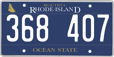 RI license plate 368407
