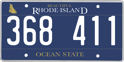 RI license plate 368411