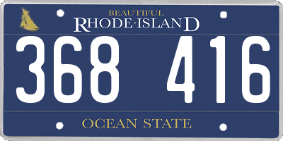 RI license plate 368416
