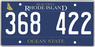 RI license plate 368422