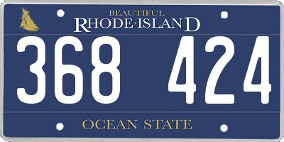 RI license plate 368424